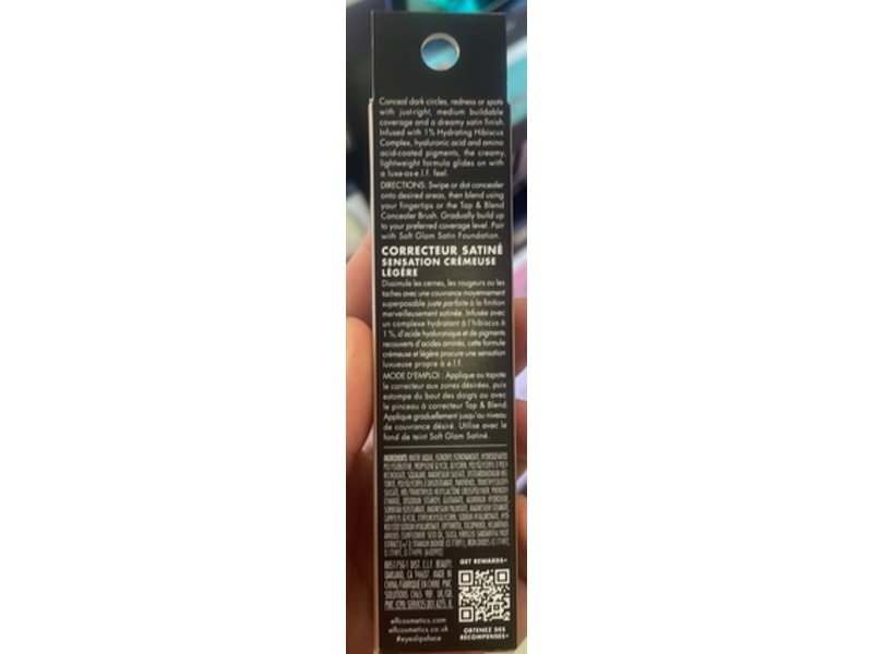 e.l.f. Cosmetics Soft Glam Satin Concealer, 10 Fair Cool, 0.21 fl oz/6.3 mL