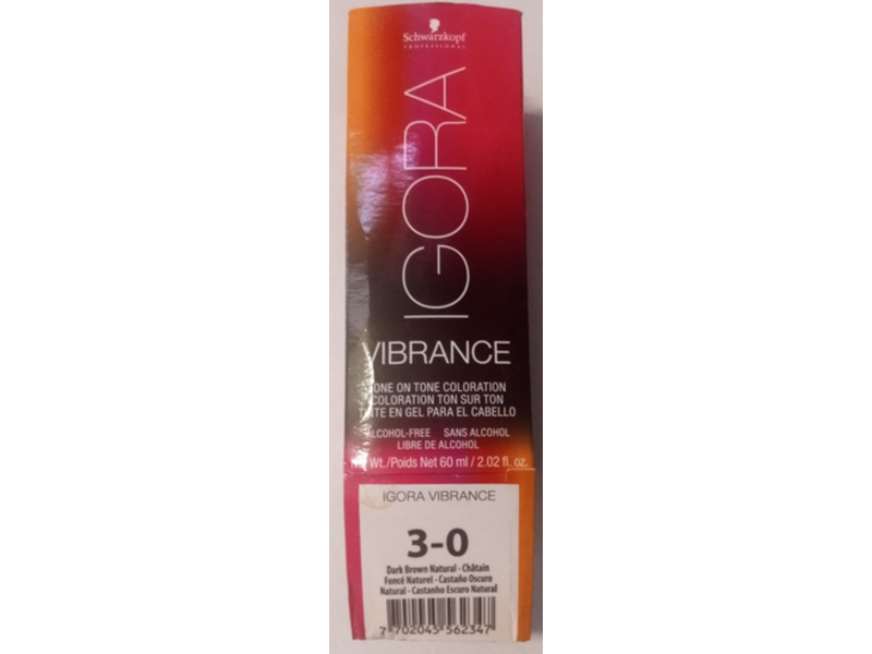 Schwarzkopf Igora Royal Vibrance Tone on Tone Color, 3-0, 2.02 fl oz/60 mL