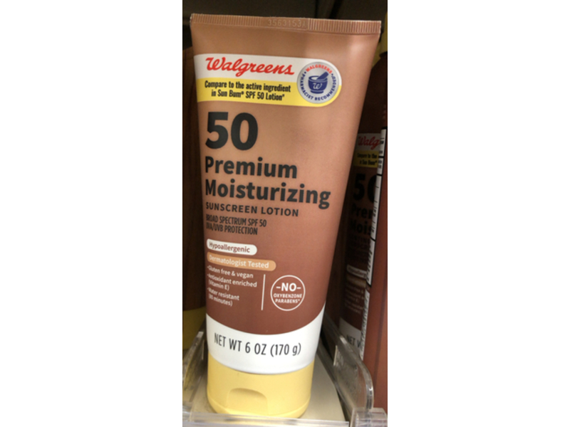 Walgreens Premium Moisturizing Sunscreen Lotion, SPF 50, 6 oz/170 g