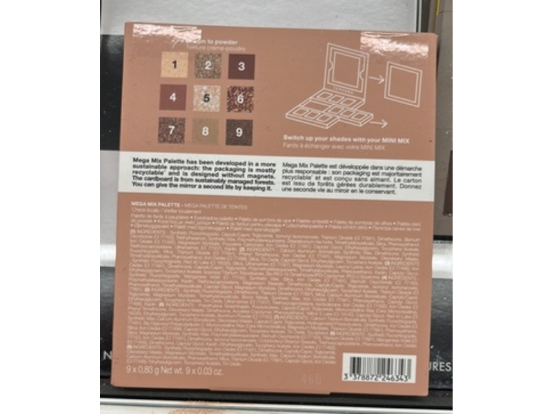 Sephora Mega Mix Eye Palette, Rebellious Rosey Nude, 0.03 fl oz/0.3 g