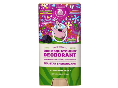 Dr Squatch Odor Sqauatching Deodorant, Sea Star Shenanigans, 2.65 fl oz/75 g