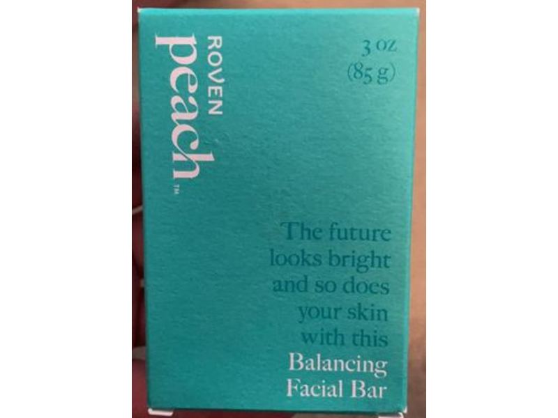 Roven Peach Balancing Facial Bar, 3 oz/85 g