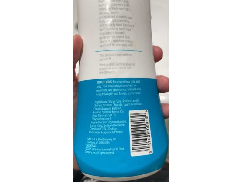 Summer's Eve Sunset Oasis Cleansing Wash, Sensitive Skin, 15 fl oz/444 mL