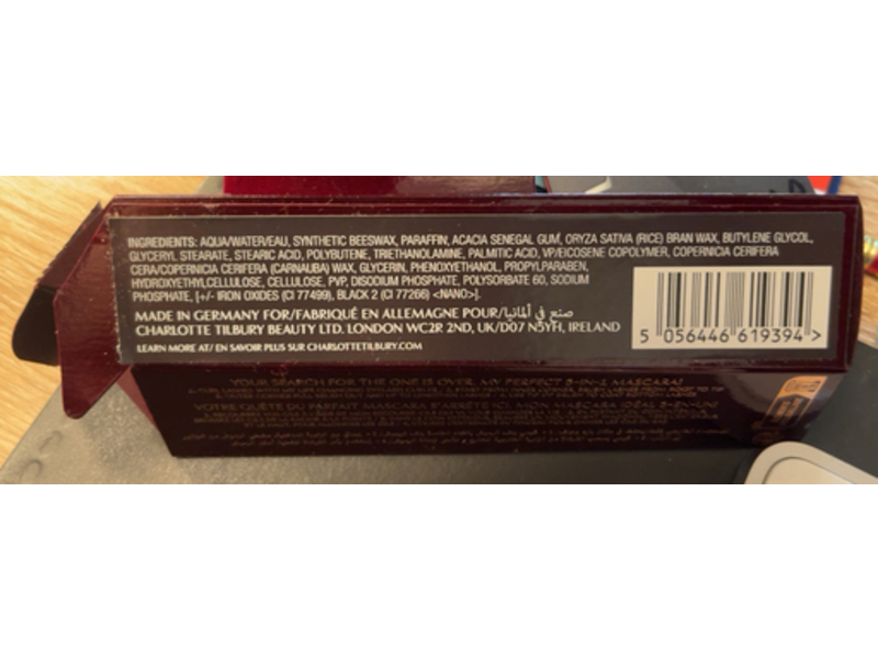 Charlotte Tilbury Full Fat Lashes Mascara, Black, 0.27 fl oz/8 mL