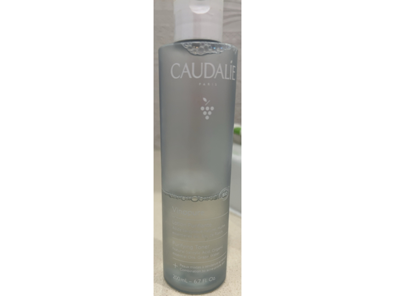 Caudalie Vinopure Purifying Toner, Natural Salicylic Acid + Orangic Essential Oils + Grape Water, 6.7 fl oz/200 mL