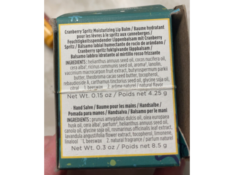 Burt's Bees Spritz Moisturizing Lip Balm, Cranberry, 0.15 oz/4.25 g