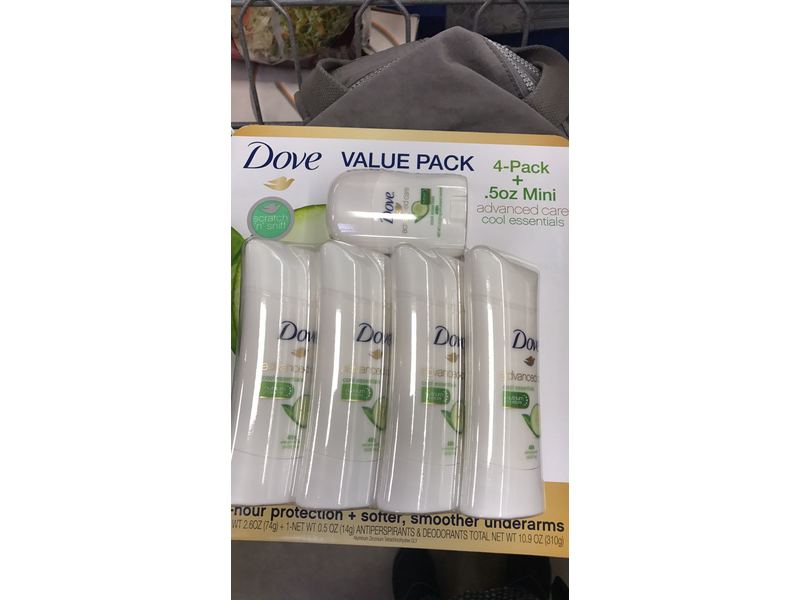 Dove Advanced Care Deodorant, Cool Essentials, 2.6 oz., 4 pk. + .5 oz