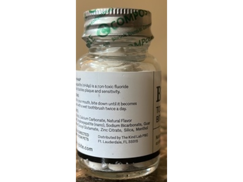 Bite Toothpaste Bits, Natural Peppermint, 1 fl oz, Count 62