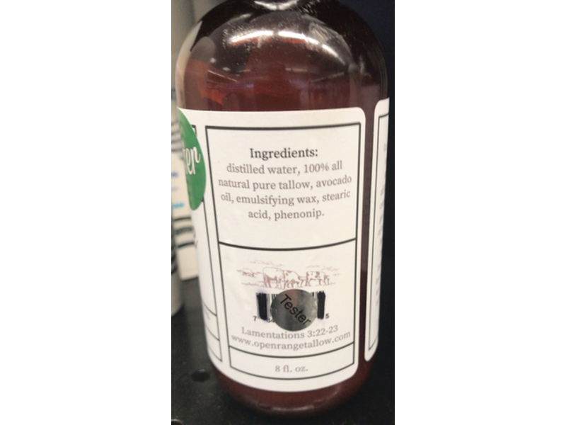 Open Range Tallow Co. Tallow Lotion, 8 fl oz