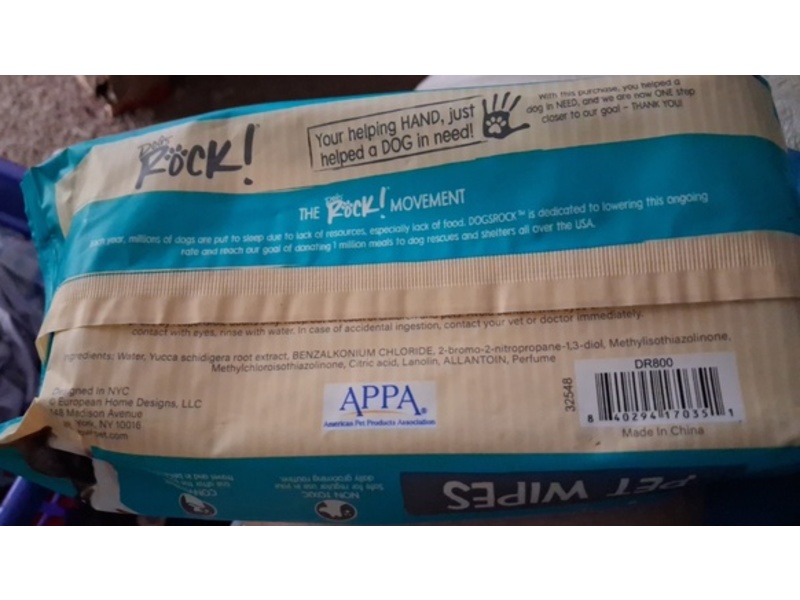 Dogs Rock! Cleansing & Deodorizing Pet Wipes, Unscented, 100 Count