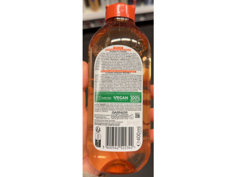 Garnier SkinActive All-in-1 Micellar Cleansing & Exfoliating Water, 400 mL