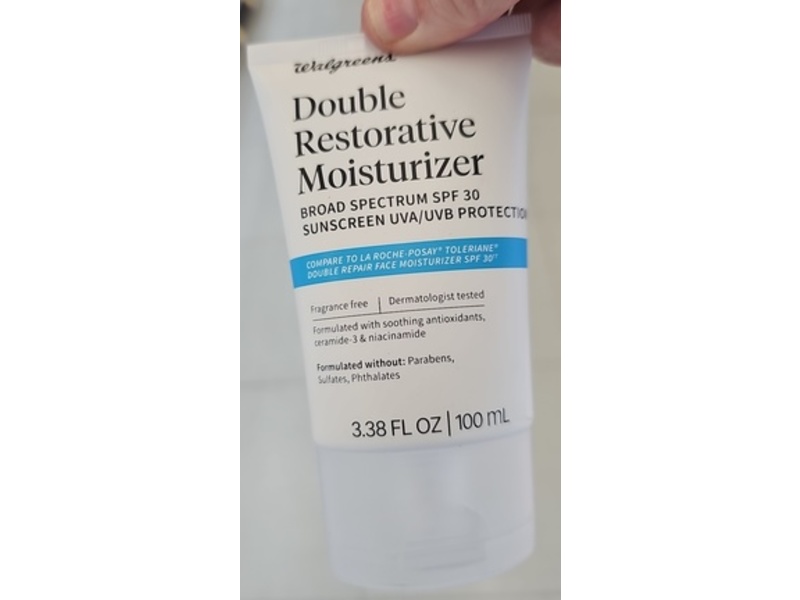 Walgreens Double Restorative Moisturizer, SPF 30, 3.38 fl oz/100 mL