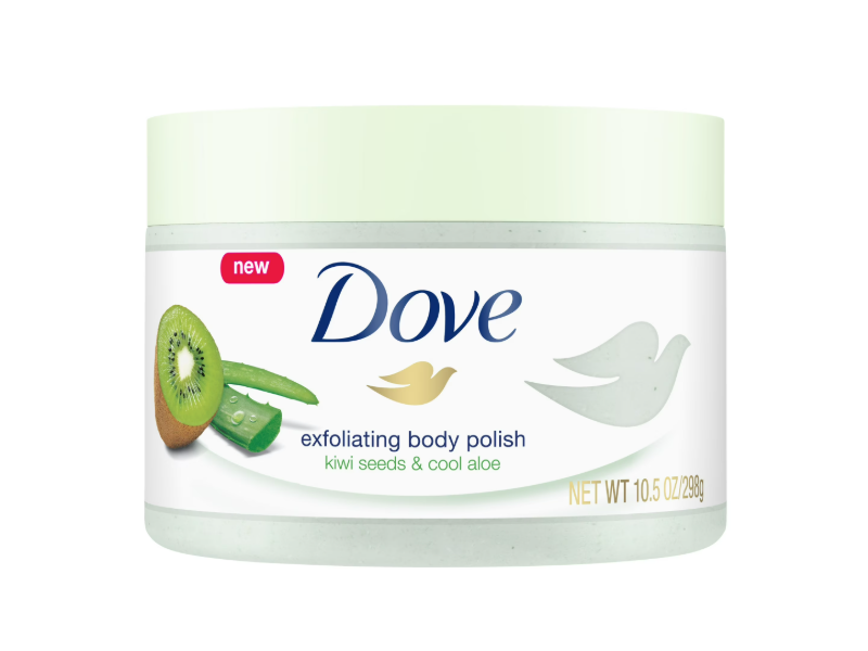 Dove Exfoliating Body Polish, Kiwi Seeds & Cool Aloe, 10.5 oz/298 g
