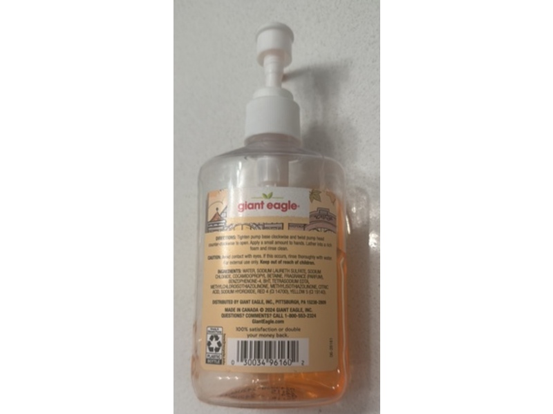 Giant Eagle Liquid Hand Soap, Candied Orange Peel, 7.5 fl oz/222 mL