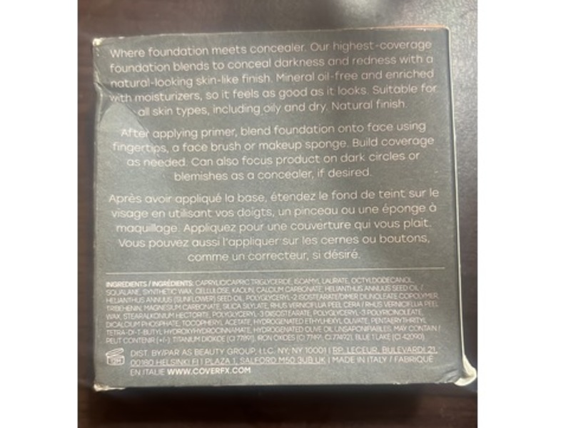 Cover Fx Total Cover Cream Foundation, F1, 0.29 fl oz/3.50 g