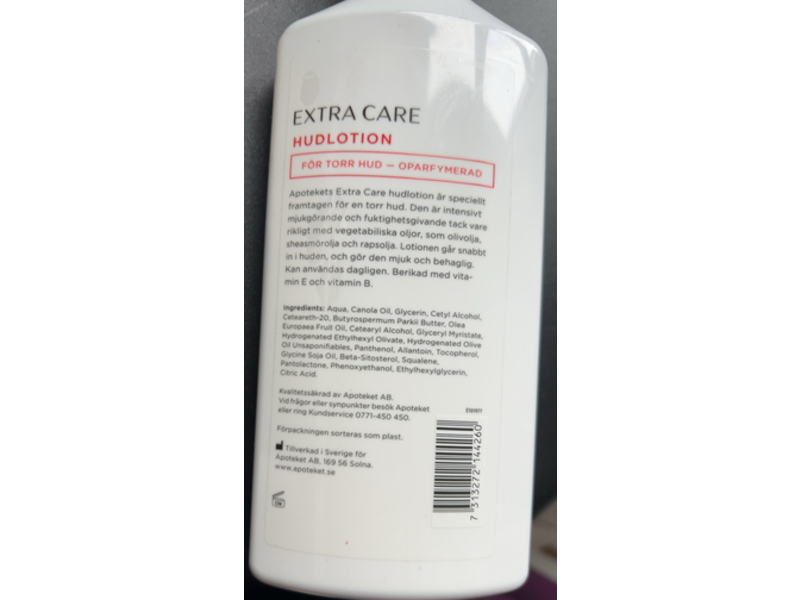Apoteket Extra Care Body Lotion, Vitamin E & Vitamin B, 400 mL