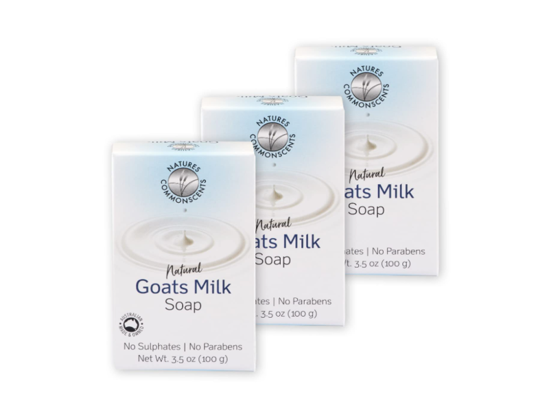 Natures Commonscents Natural Goats Milk Bar Soap, 3.5 oz/100 g, Pack Of 3