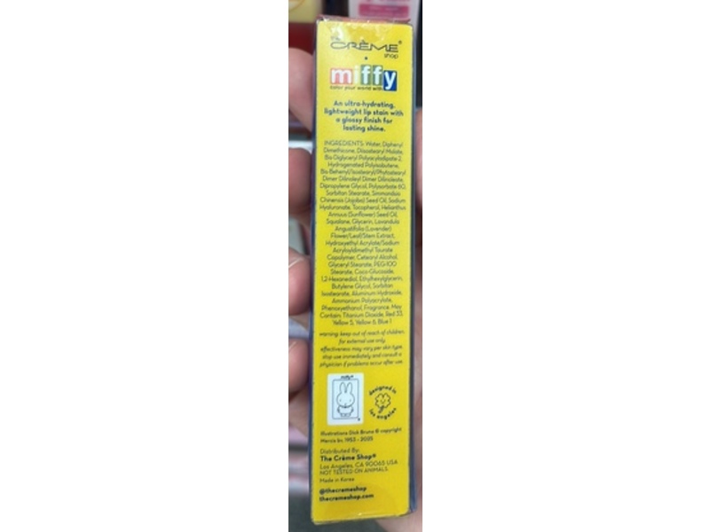 The Cream Shop Miffy Glossy Lip Stain, Luscious Lychee, 0.123 oz/3.5 g