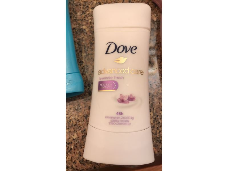 Dove Advanced Care Antiperspirant Deodorant, Lavender Fresh, 2.6 oz/74 g