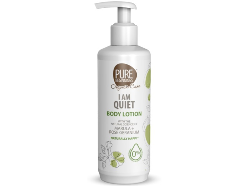 Pure Beginnings Organic Care I Am Quiet Body Lotion, Marula + Rose Geranium, 375 mL