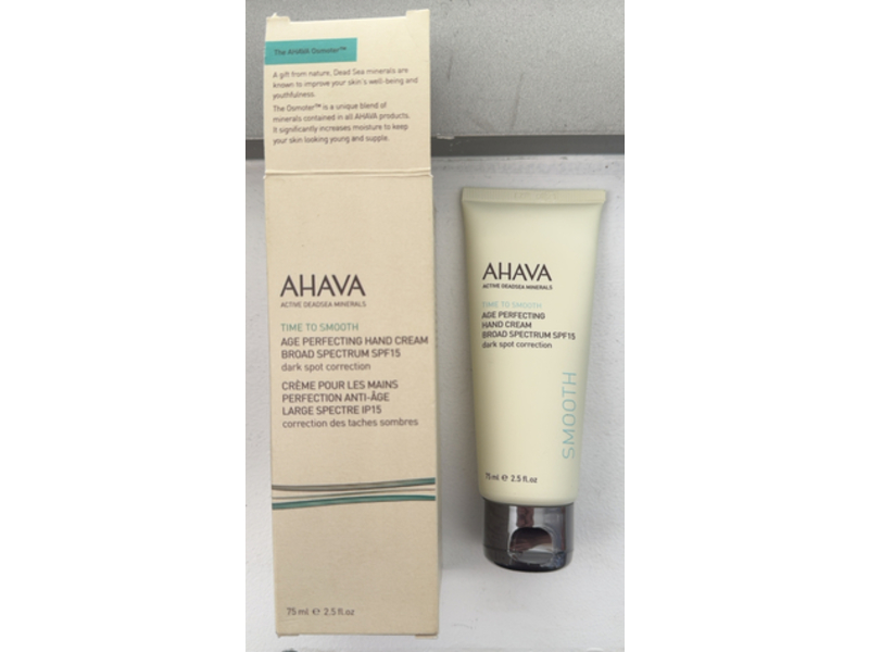 Ahava Time To Smooth Age Perfecting Hand Cream, SPF 15, 2.5 fl oz/75 mL