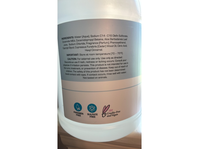 Ginger Lily Farms Club & Fitness Conditioning Liquid Hand Soap, Rain Water, 128 fl oz/3.78 L