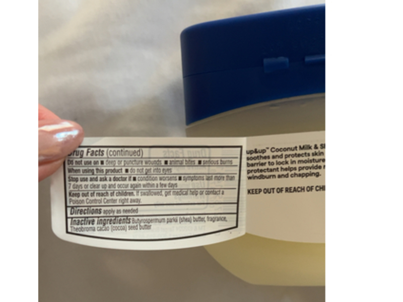 Up & Up Petroleum Jelly, Coconut Milk & Shea, 7.5 oz/212 g