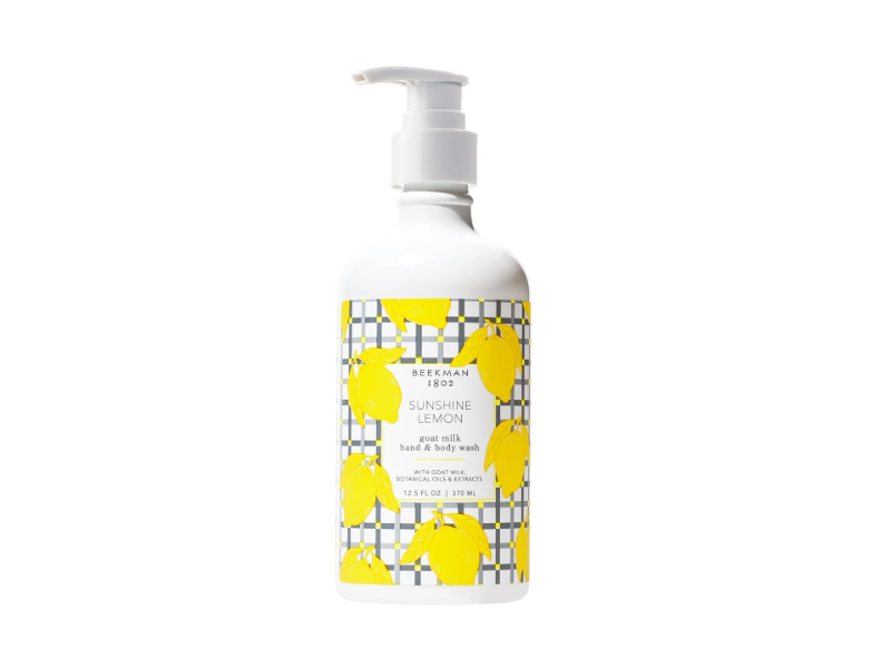Beekman Goat Milk Hand & Body Wash, Sunshine Lemon, 12.5 fl oz/370 mL