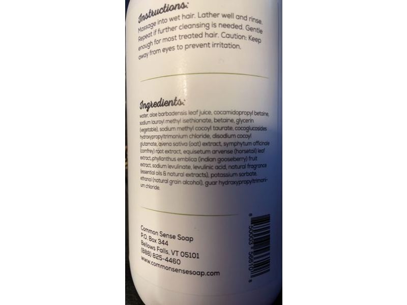 Common Sense Soap Shampoo, Garden Mint