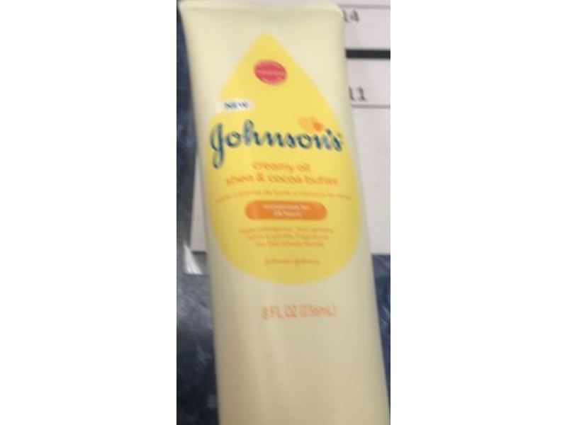 Johnson's Creamy Oil Moisturizer, Shea & Cocoa Butter, 8 fl oz/236 mL