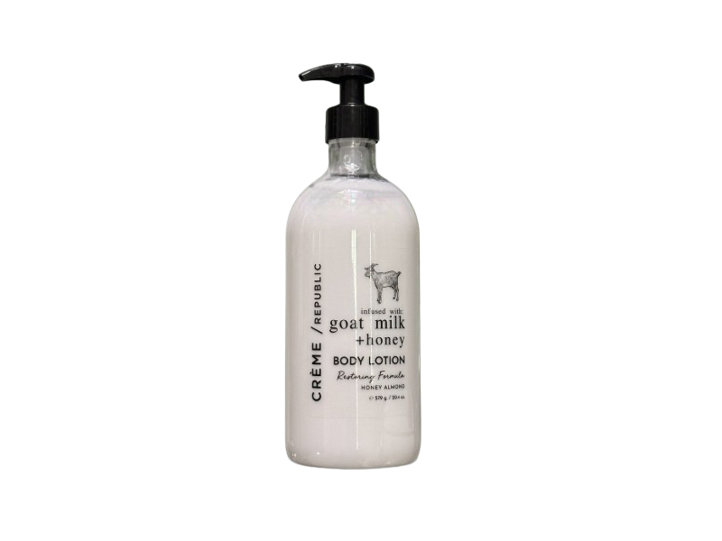 Home & Body Company Creme/Republic Body Lotion, Goat Milk+Honey, 20.4 oz/579 g