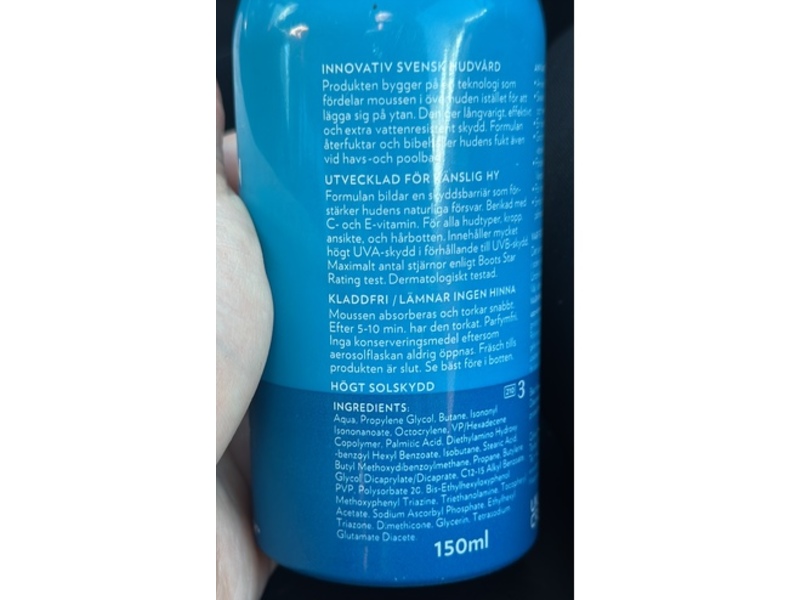 Evy Sunscreen Mousse, SPF 30, 150 mL