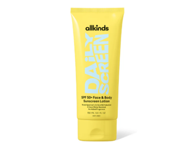 All Kinds Daily Screen Face And Body Sunscreen Lotion, Spf 50+, 5 fl oz/150 mL