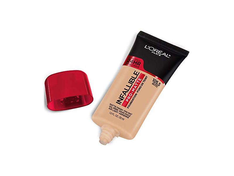 L'Oreal Paris Infallible Pro Matte Foundation,105.5 Light Beige, 1.0 fl oz/30 mL