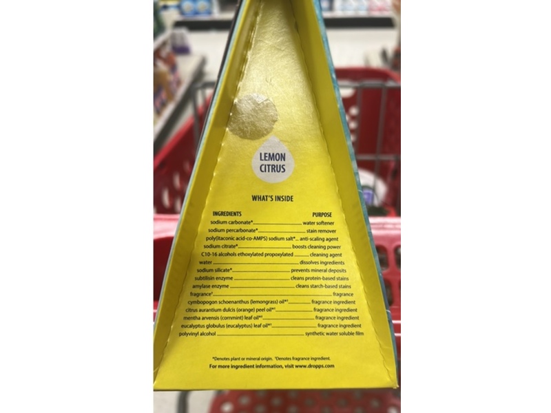 Dropps UltraWash Dishwasher Detergent, Lemon Citrus, 15.2 oz/432 g, 48 Pods