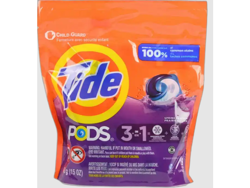 Tide Laundry Detergents Pods, 15 oz/452 g, 19 Pods