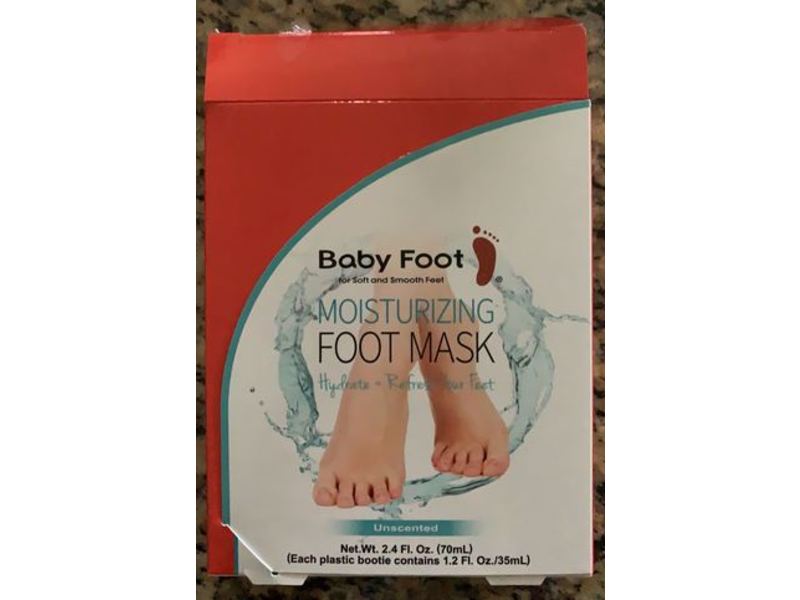 Baby Foot Moisturizing Foot Mask, Unscented, 2.4 fl oz/70 mL