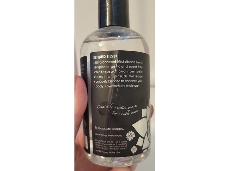 Sliquid Silicone Intimate Lubricant, Silver, 8.5 fl oz/255 mL