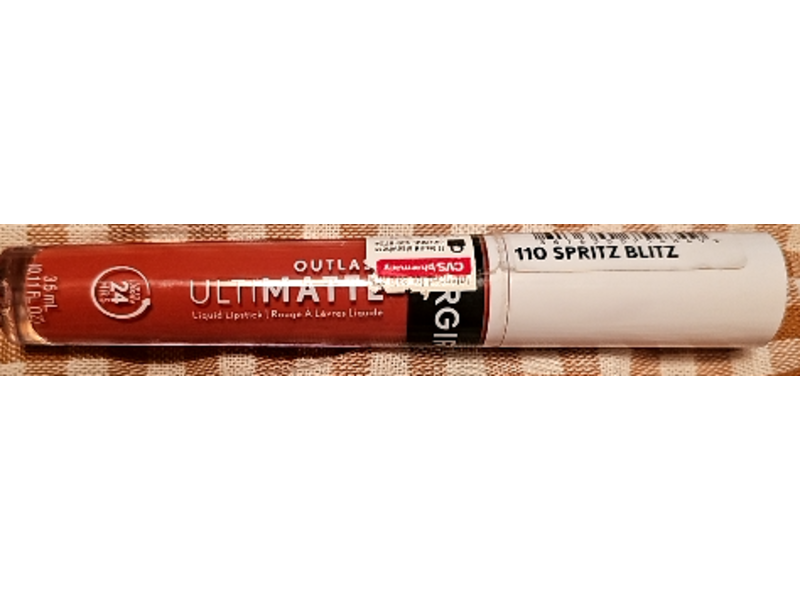 Covergirl Outlast Ultimatte Liquid Lipstick, 110 Spritz Blitz, 0.11 fl oz/3.5 mL