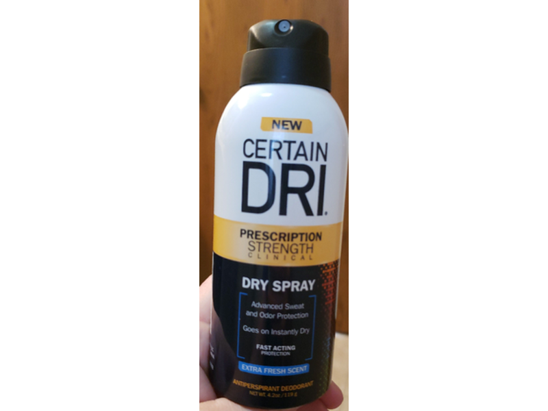 Certain Dri Antiperspirant Deodorant Dry Spray, Extra Fresh, 4.2 oz/119 g