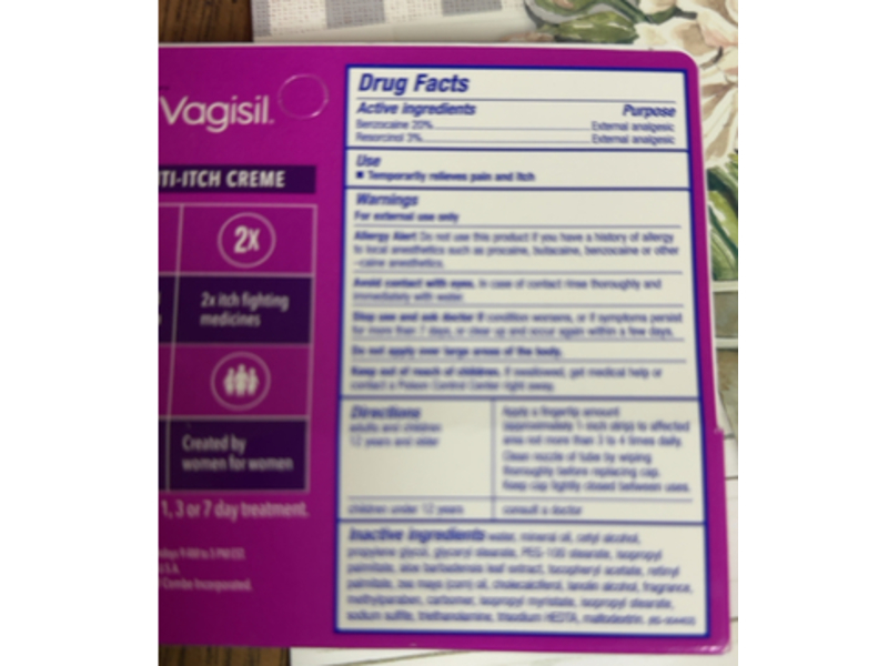 Vagisil Maximum Strength Feminine Anti-Itch Creme, 1 oz/28 g