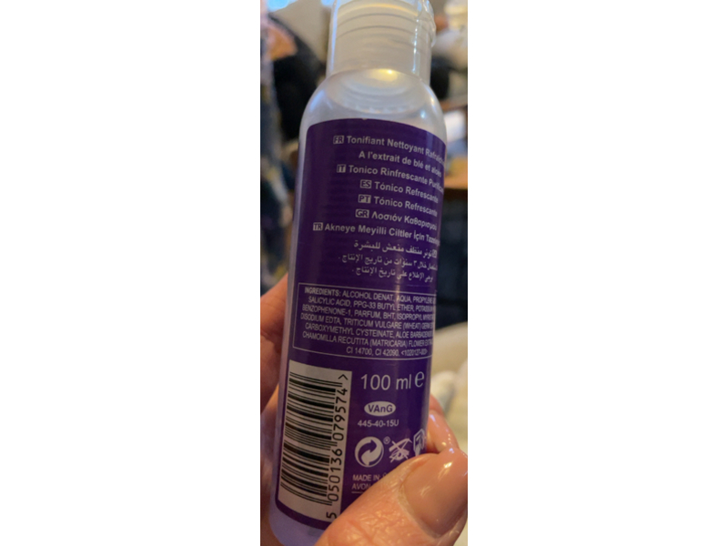 Avon Clearskin Blemish Clearing Clean Refreshing Toner, Wheat Extract & Aloe Vera, 100 mL