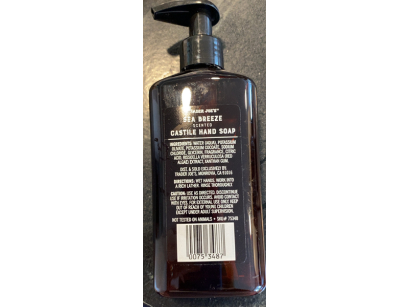 Trader Joe’s Castile Hand Soap, Sea Breeze Scented, 8 fl oz/236 mL