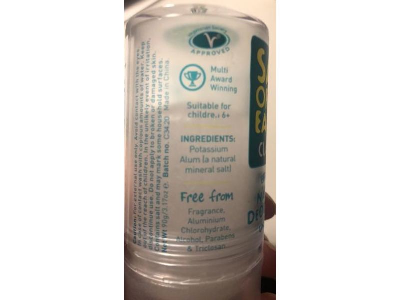 Salt Of The Earth Classic Natural Deodorant, Unscented, Pack Of 2