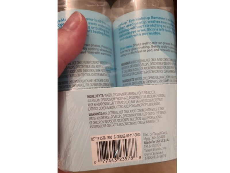 Up & Up Eye Makeup Remover, 5.5 fl oz/162.6 mL, Pack Of 2