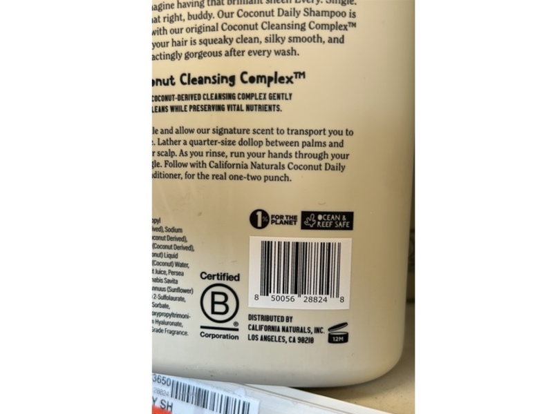 California Naturals Daily Shampoo, Coconut & Sandalwood, 16.5 fl oz/487 mL