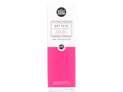 Whole Foods Market Dry Skin Hand Cream, Peony + Mint + Blackberry, 1 fl oz/30 mL