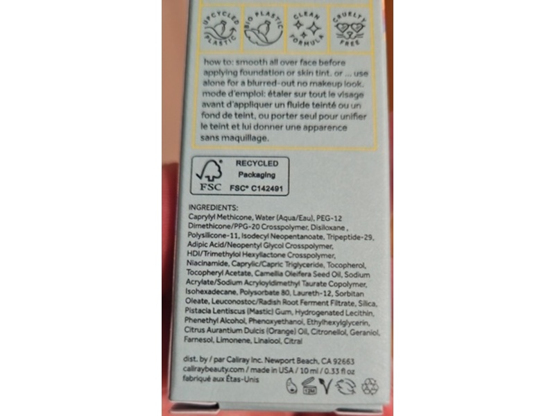 Caliray So Blown, Blurring Collagen Peptide Primer, 0.34 fl oz/10 mL