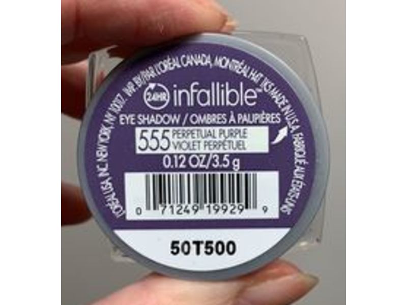L'Oréal Paris Infallible Eye Shadow, Perpetual Purple, 0.12 oz/3.5 g