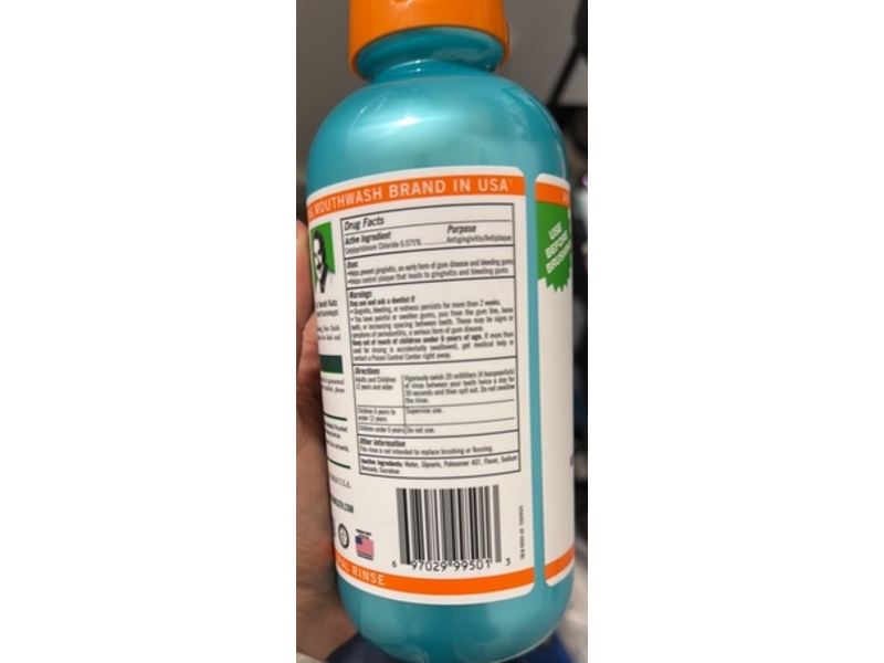 TheraBreath Plaque Control Pre-Brush Oral Rinse, Refreshing Mint, 16 fl oz/473 mL